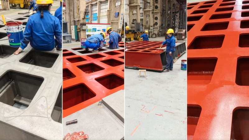 二重裝備車間鑄鐵件涂刷